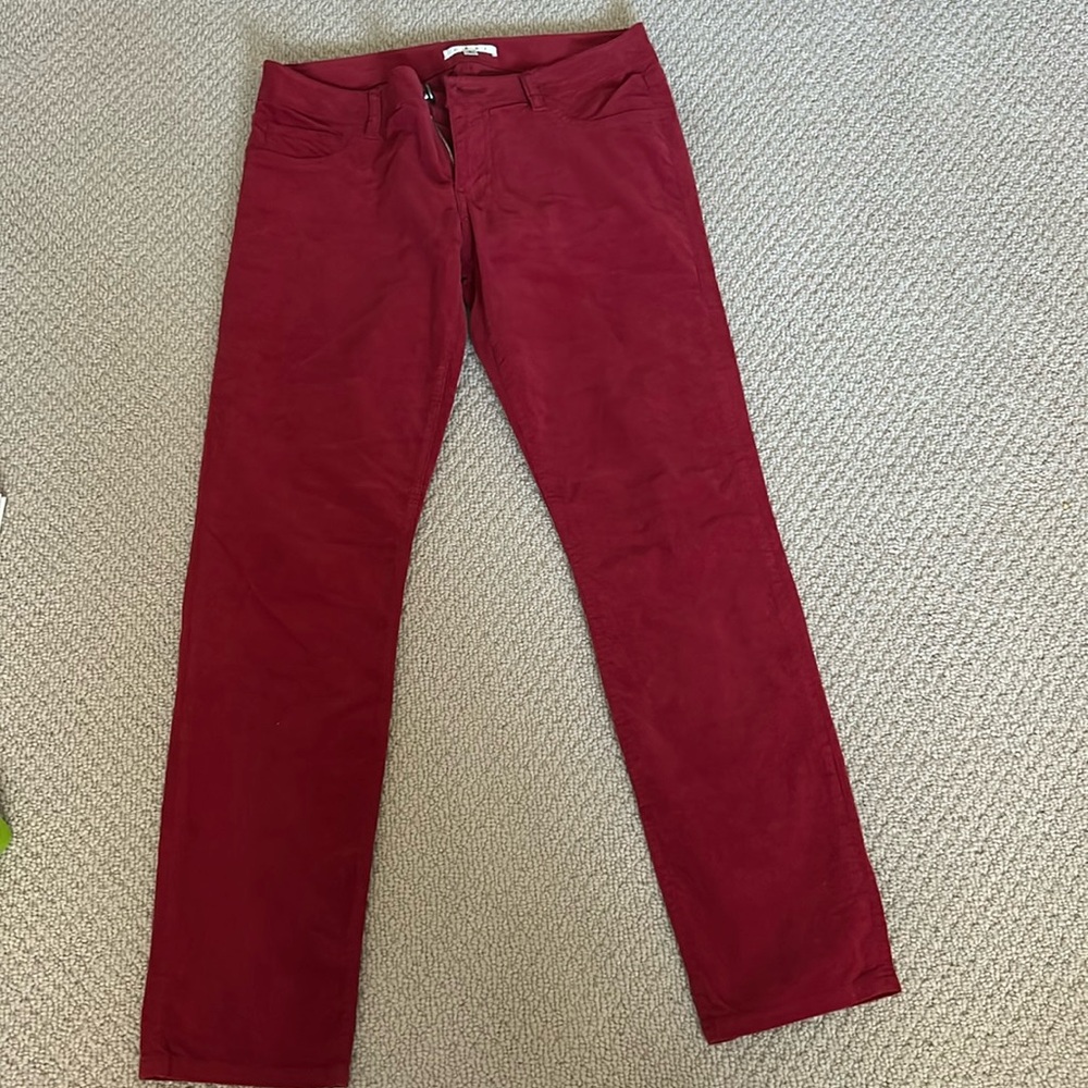 Size 6 Cabi corduroy pants skinny just in time for the holidays red nwot